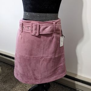 Forever 21 Faux Suede Pink Mini Skirt